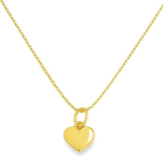 Solid Mini Puffed Heart Necklace