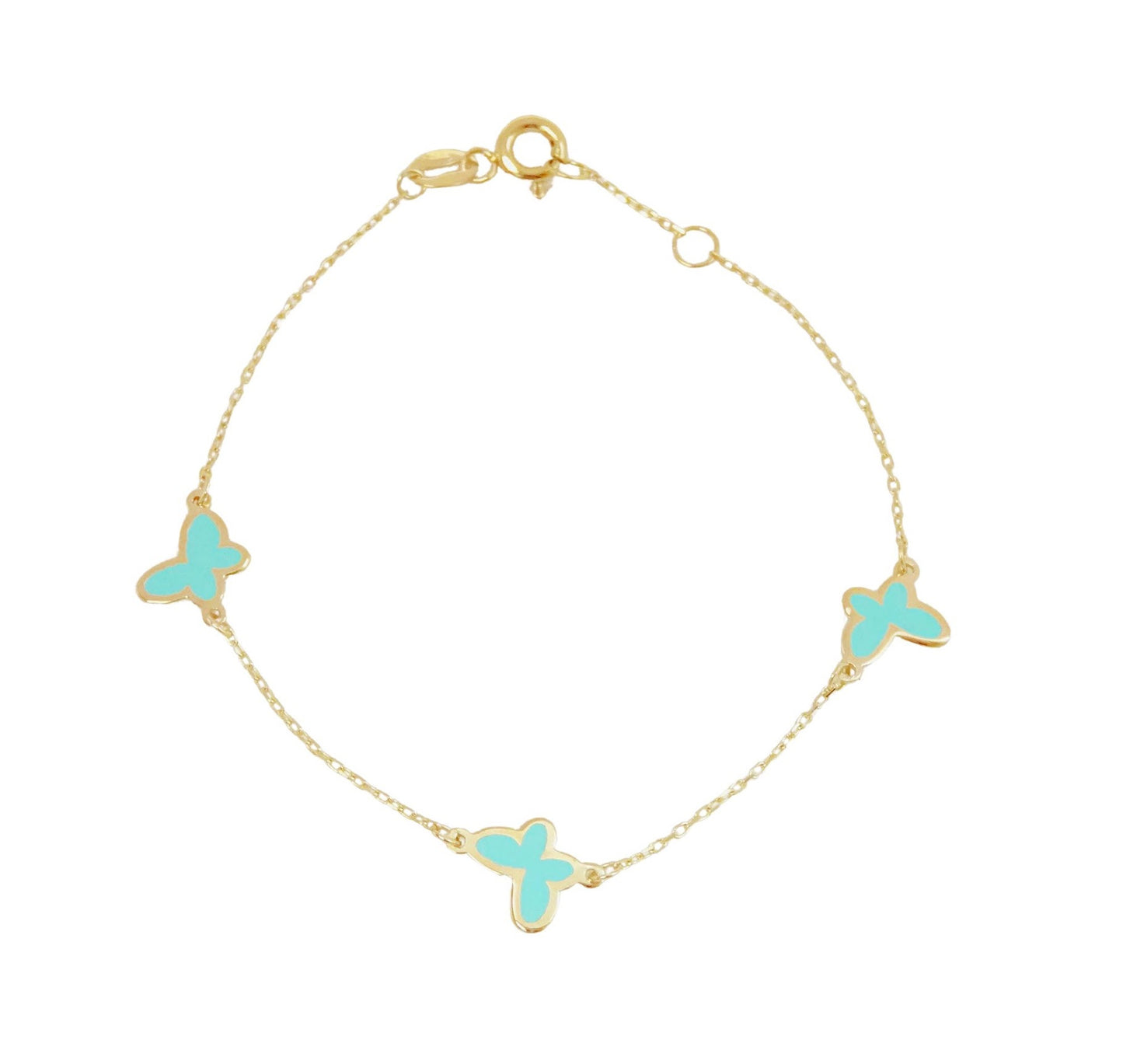 Blue Enamel Butterfly Bracelet