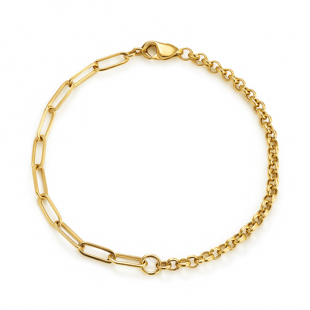 Hybrid Paperclip Rolo Link Bracelet