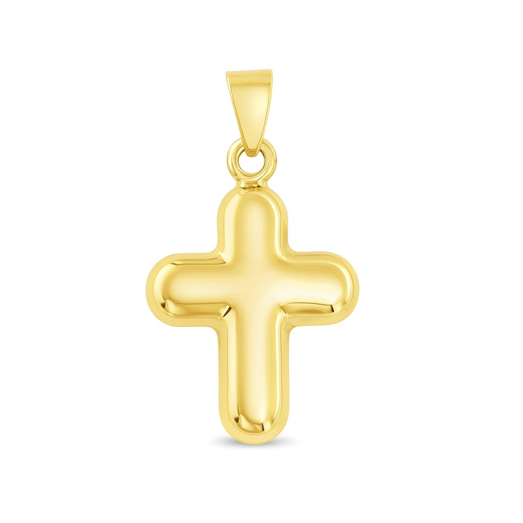 Small Rounded Domed Plain Cross