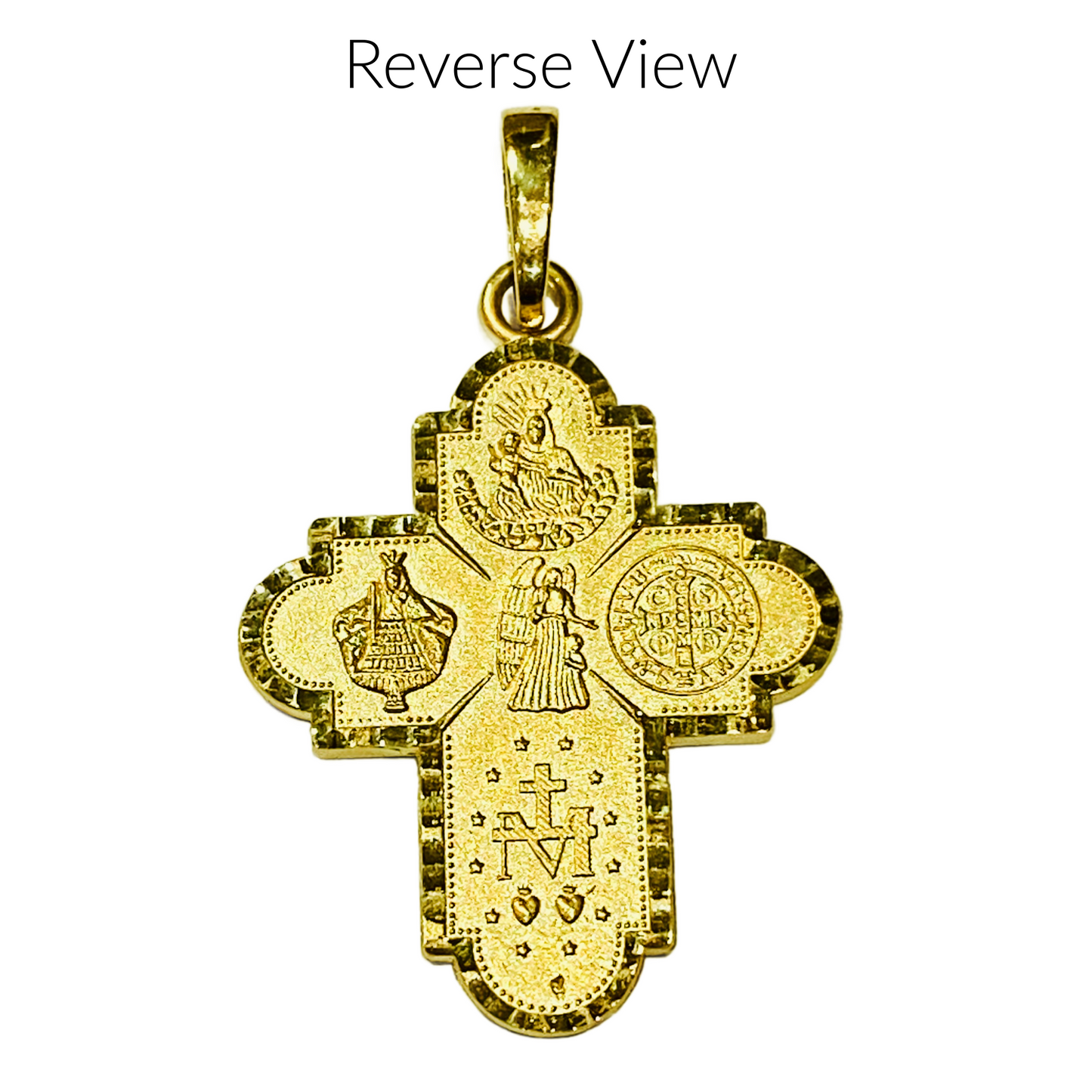 Large Four-Way Patron Saint Scapular Cross Pendant