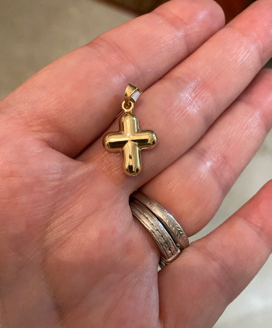 Small Rounded Domed Plain Cross