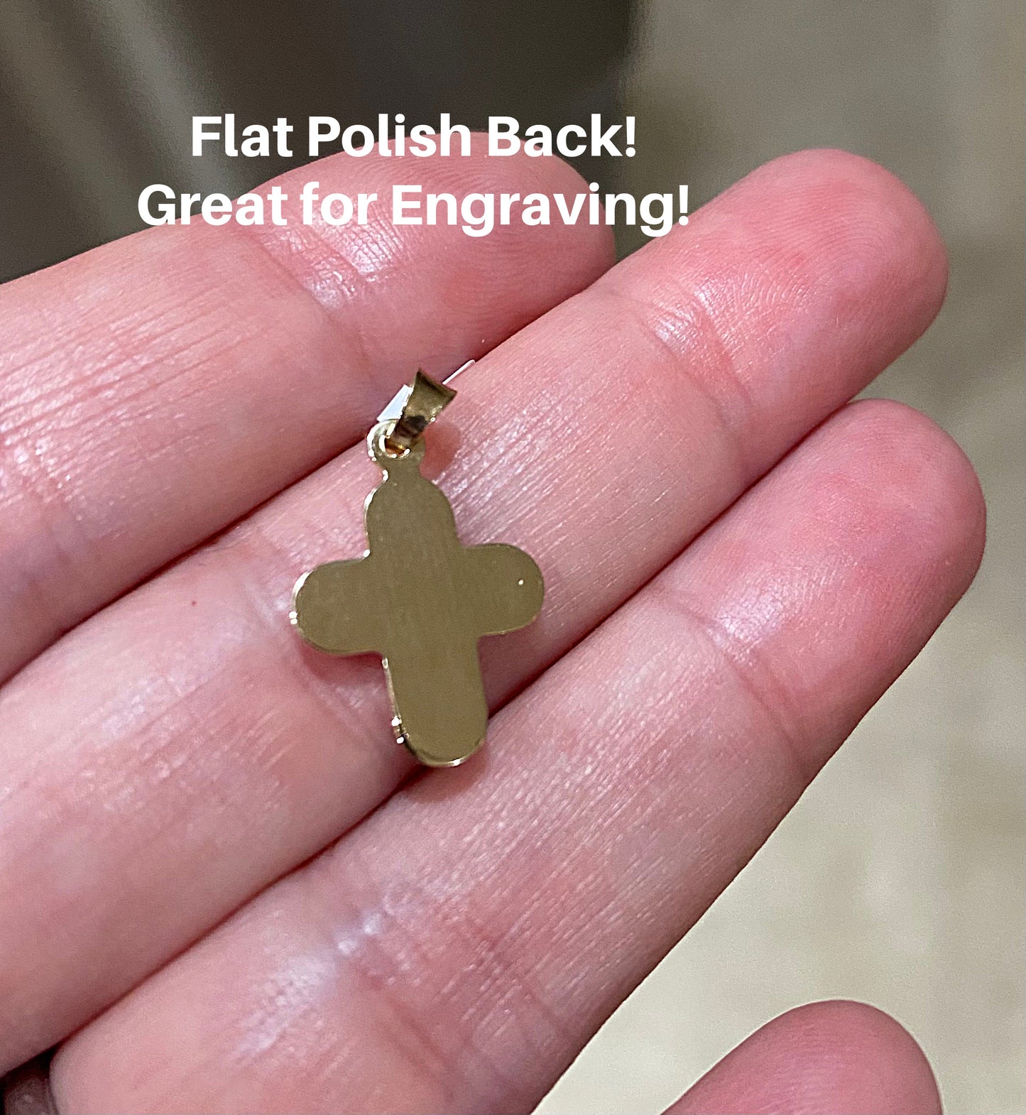 Small Rounded Domed Plain Cross
