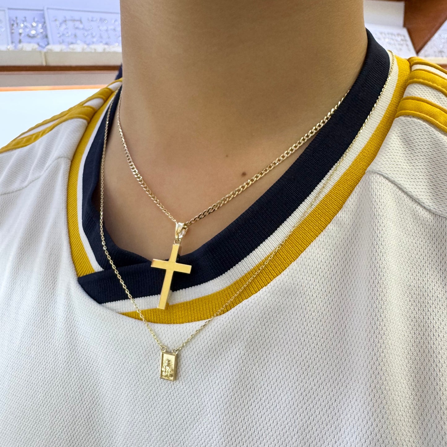 Large Square Cross Pendant