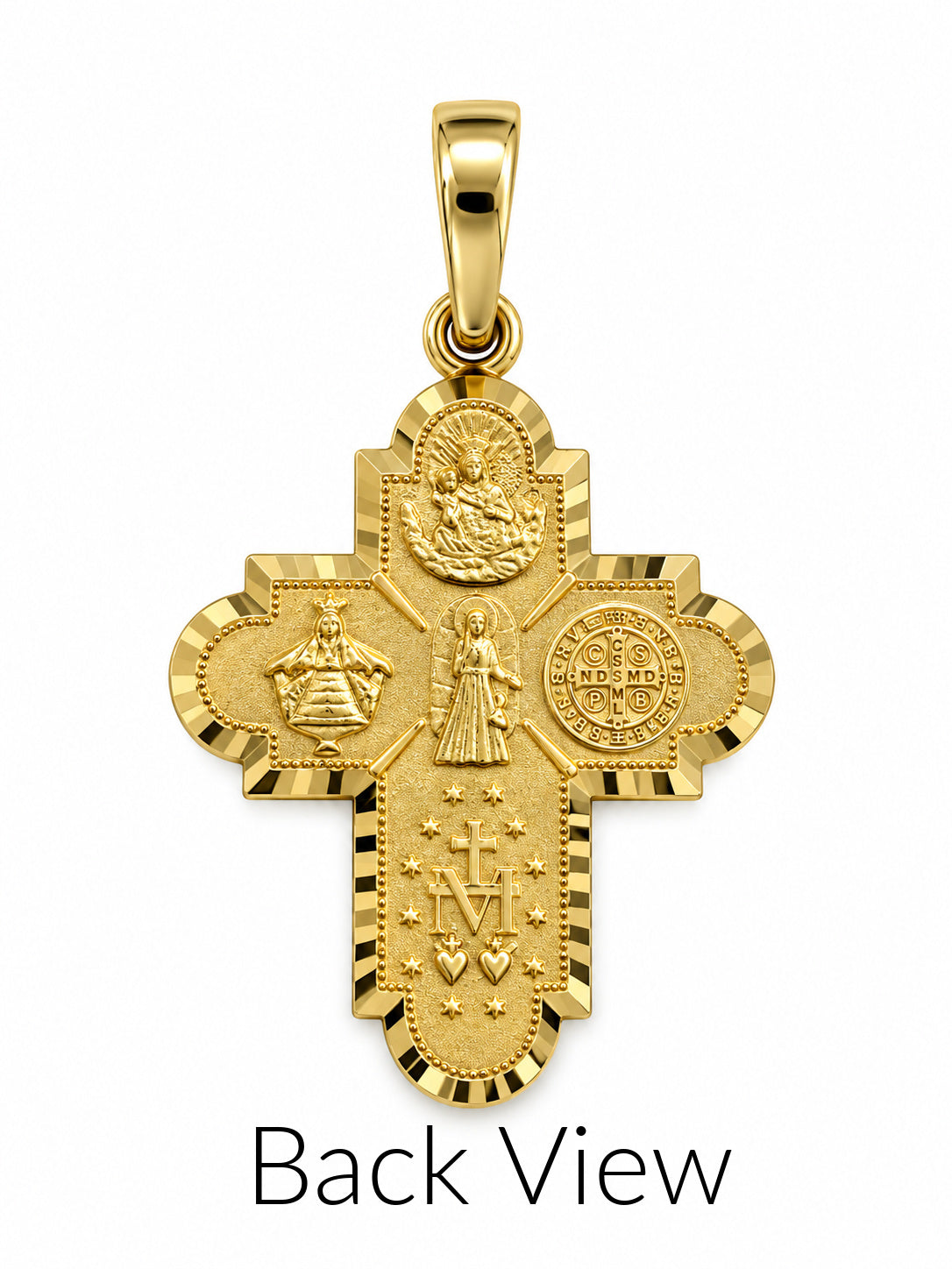 Four-Way Patron Saint Scapular Cross Pendant