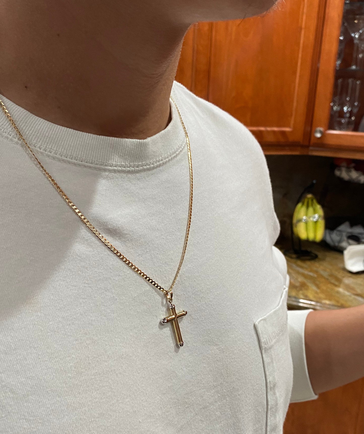 Two-Tone Tube Design Cross for Men