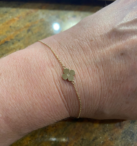 Cubic Zirconia Flower Bracelet