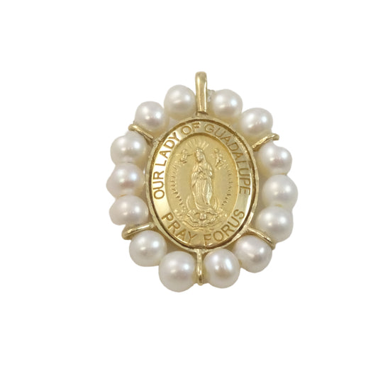 Guadalupe Pendant with Pearls