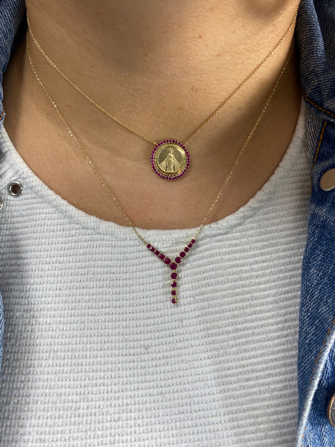 Round Color Stone Miraculous Necklace