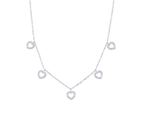 Diamond Dangle Heart Necklace