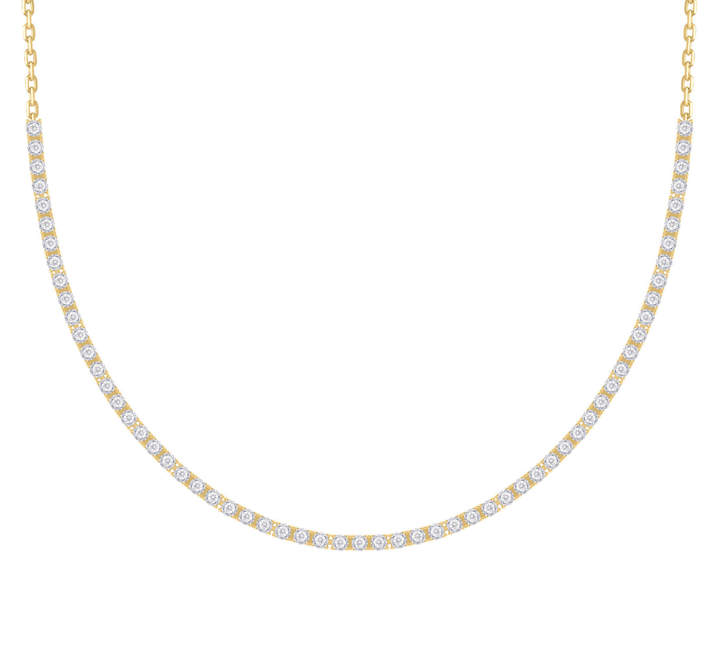 Half-Way Diamond Tennis Necklace