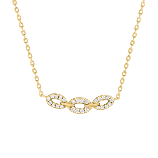 Diamond Mini-Curb Link Necklace