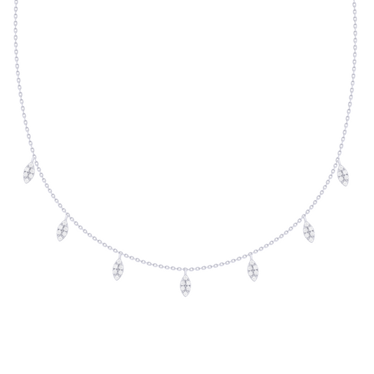 Fringe Diamond Necklace 14K Gold