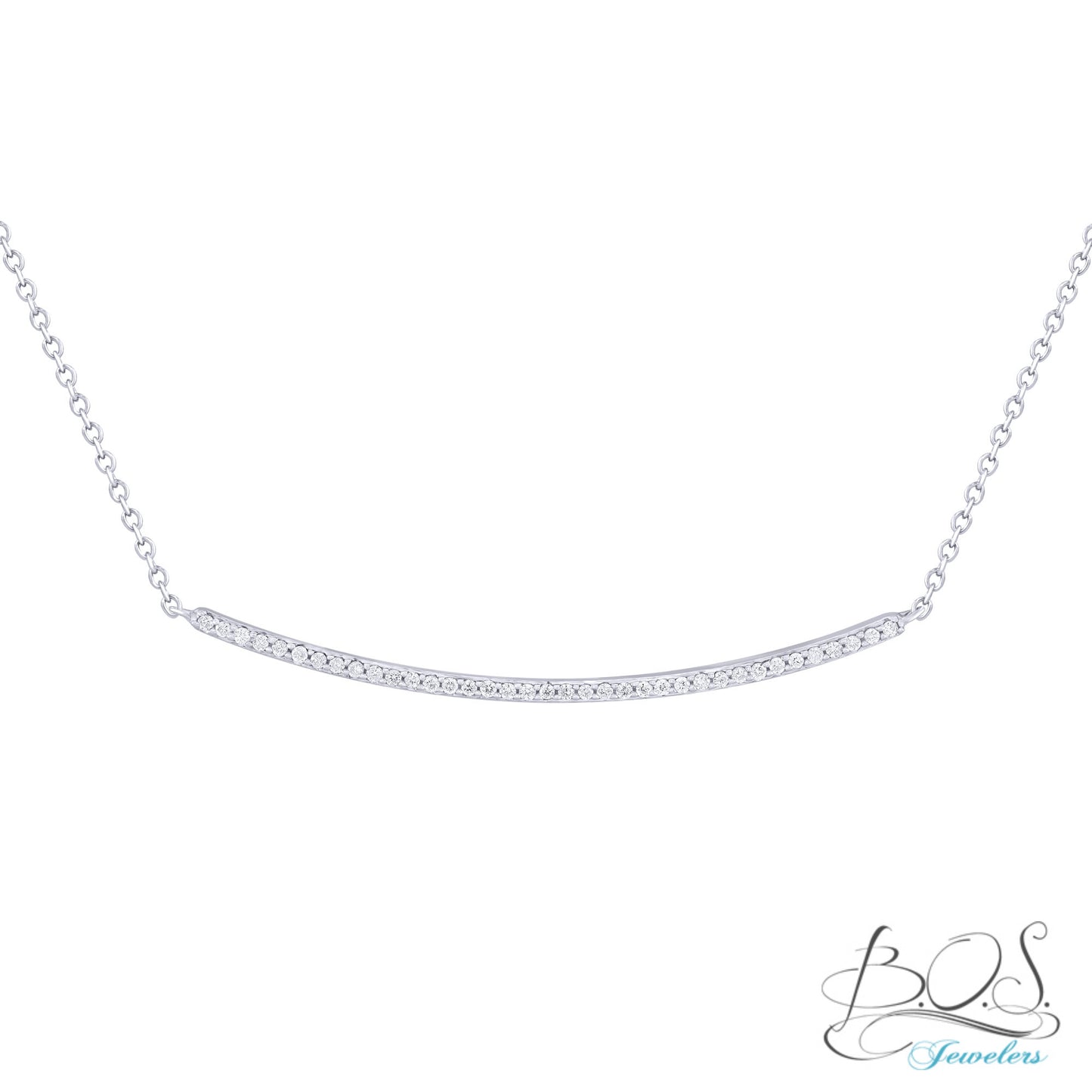 14K Gold Necklace With Diamonds Link
