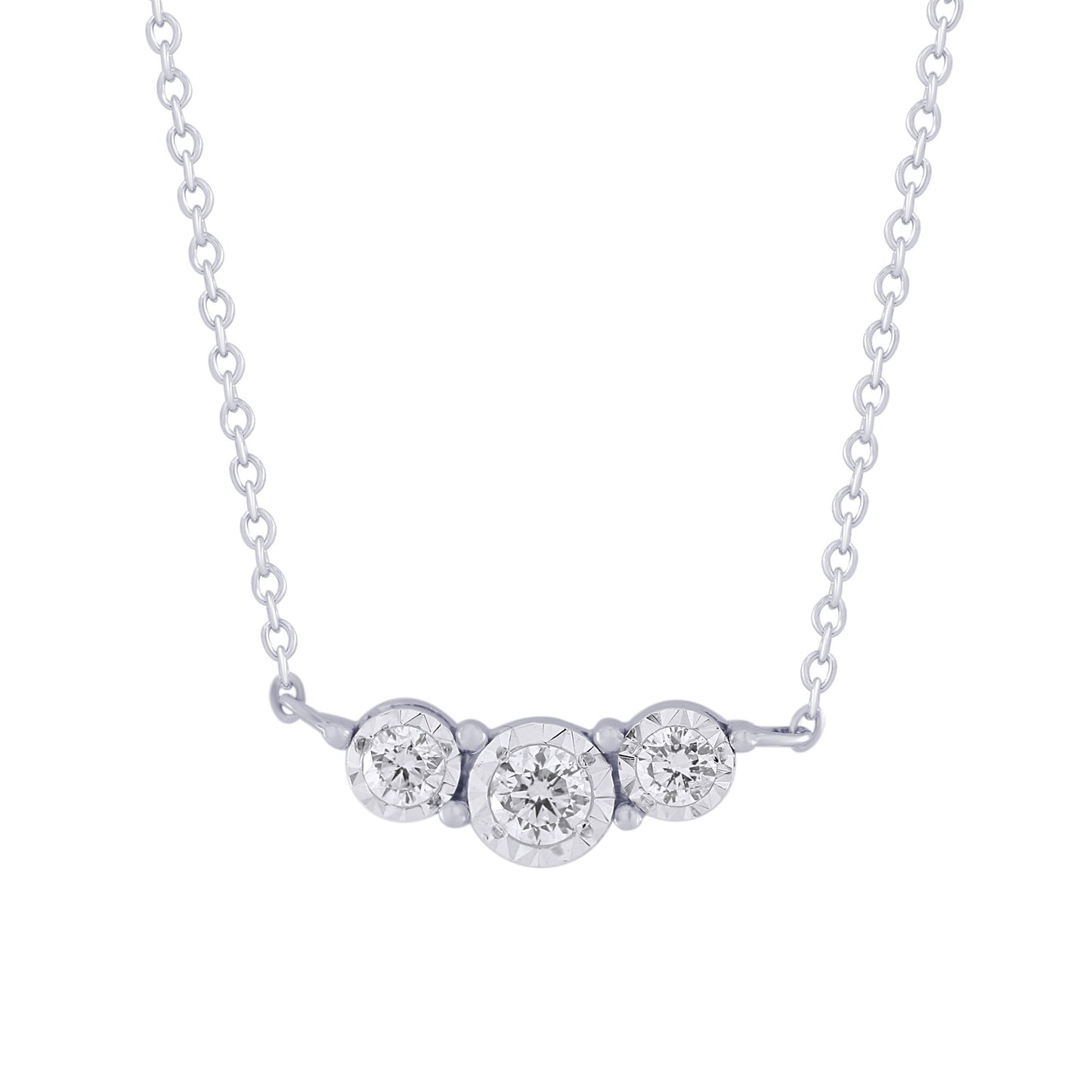 Mini trio diamond necklace