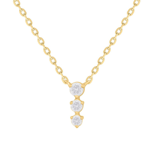 Three Diamond Necklace