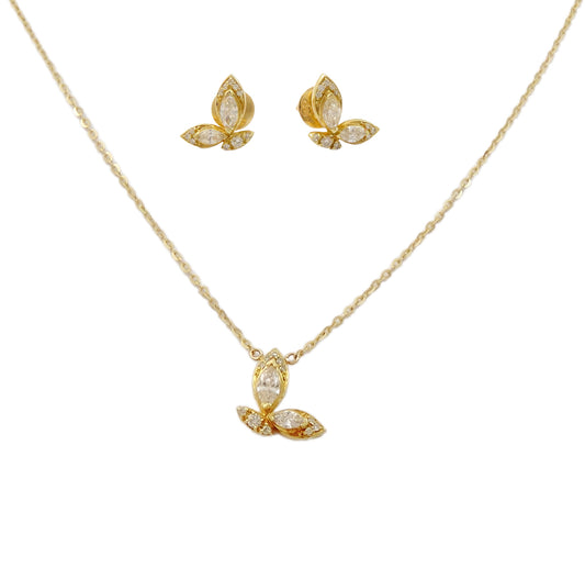 14K Gold Marquisse Diamond Butterfly Gift Set