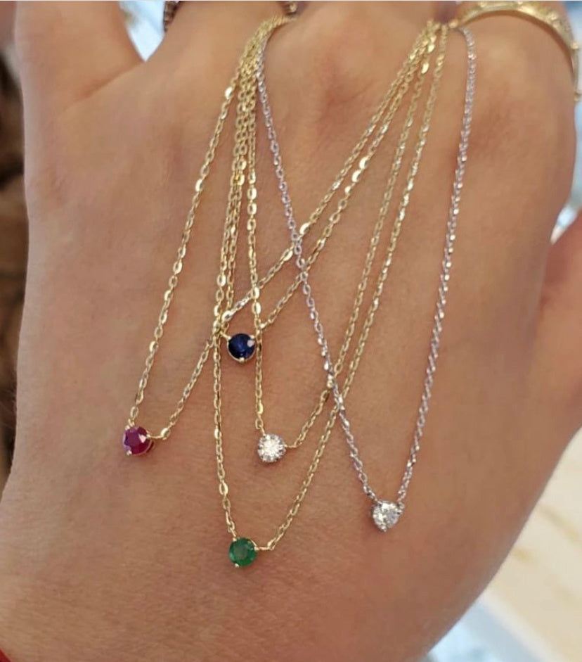 Diamond Solitaire Necklace