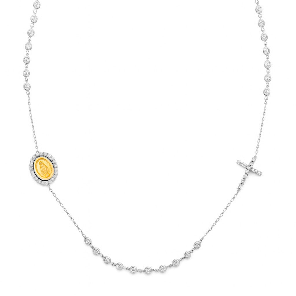 Diamond Rosary Necklace