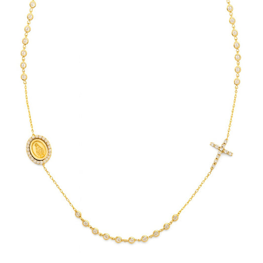 Diamond Rosary Necklace