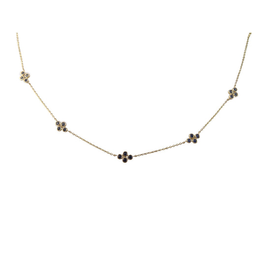 Multi Bezel Color Stone Necklace