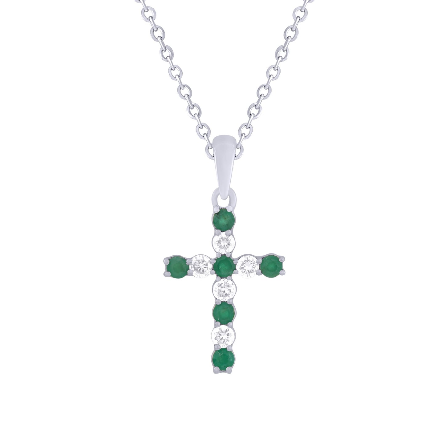 Diamond Ruby Emerald Blue Sapphire Cross