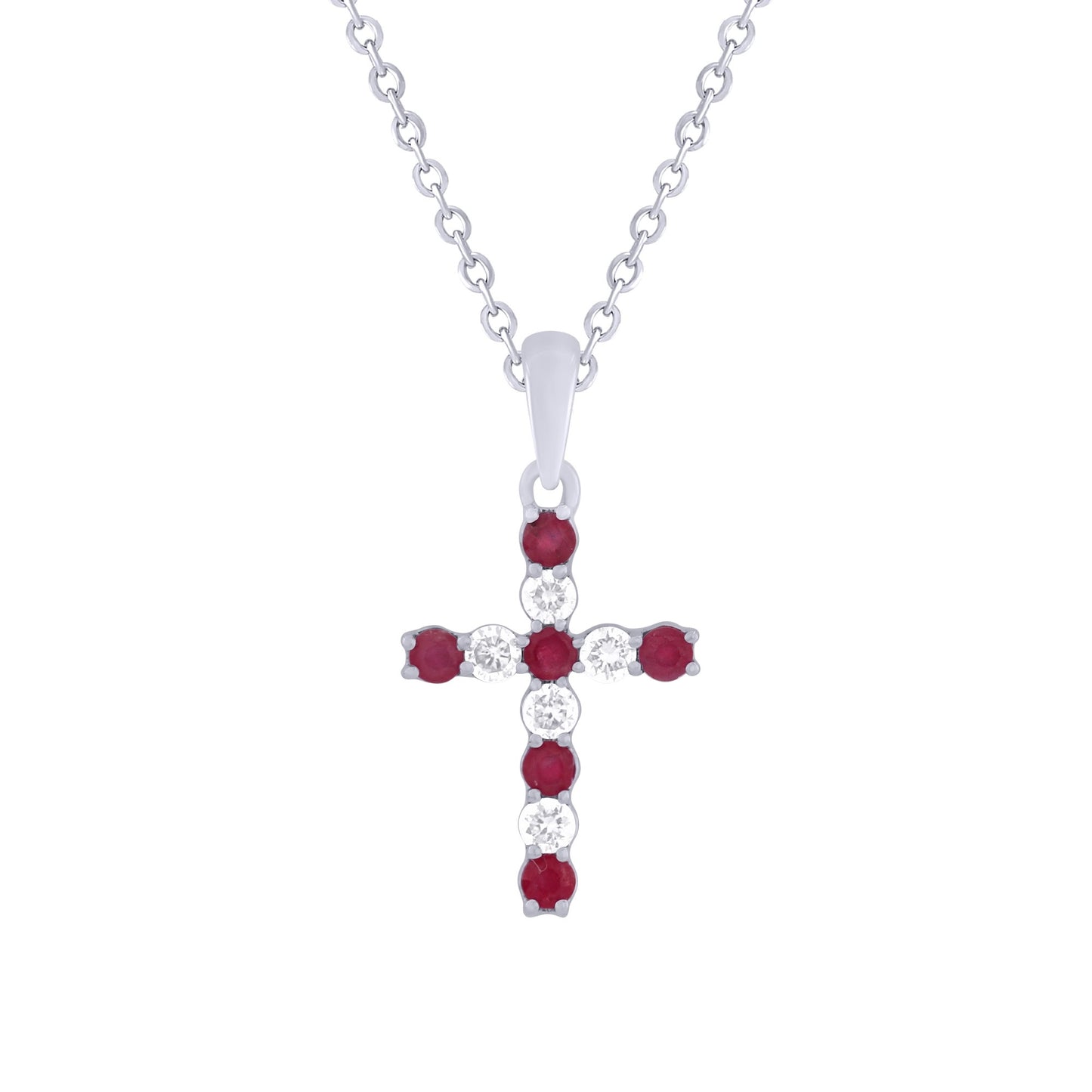Diamond Ruby Emerald Blue Sapphire Cross