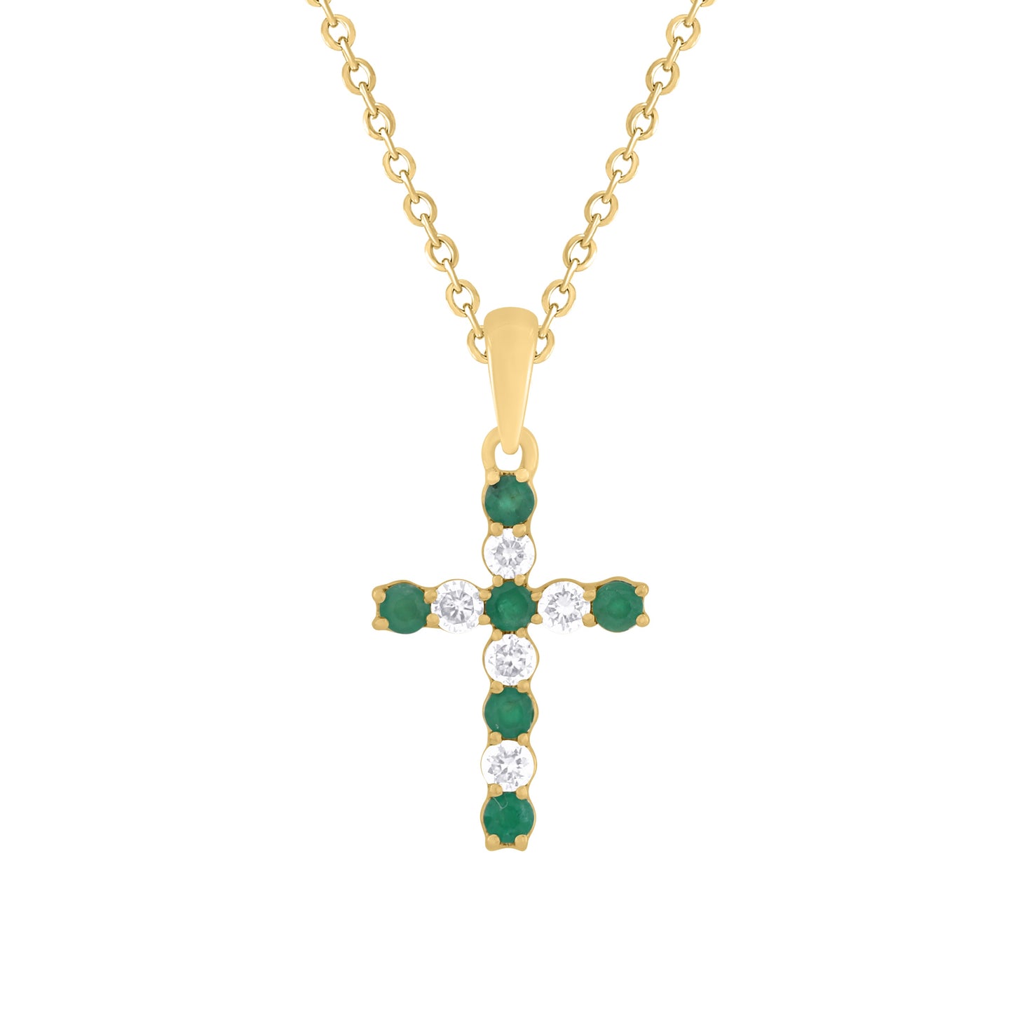 Diamond Ruby Emerald Blue Sapphire Cross