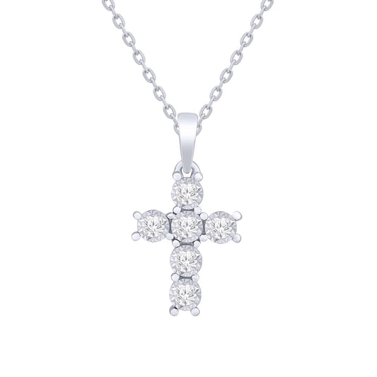 Chunky Diamond Cross Necklace