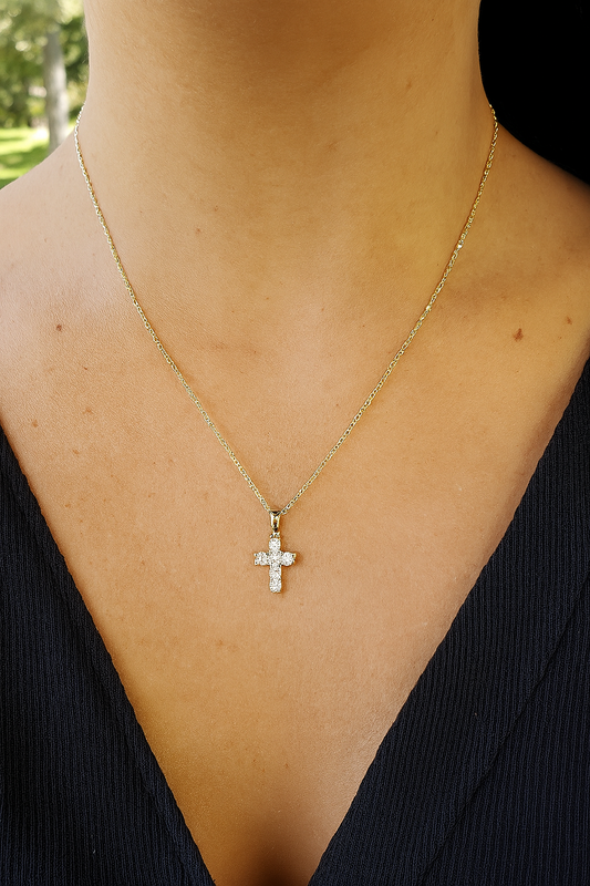 Small Diamond Cross