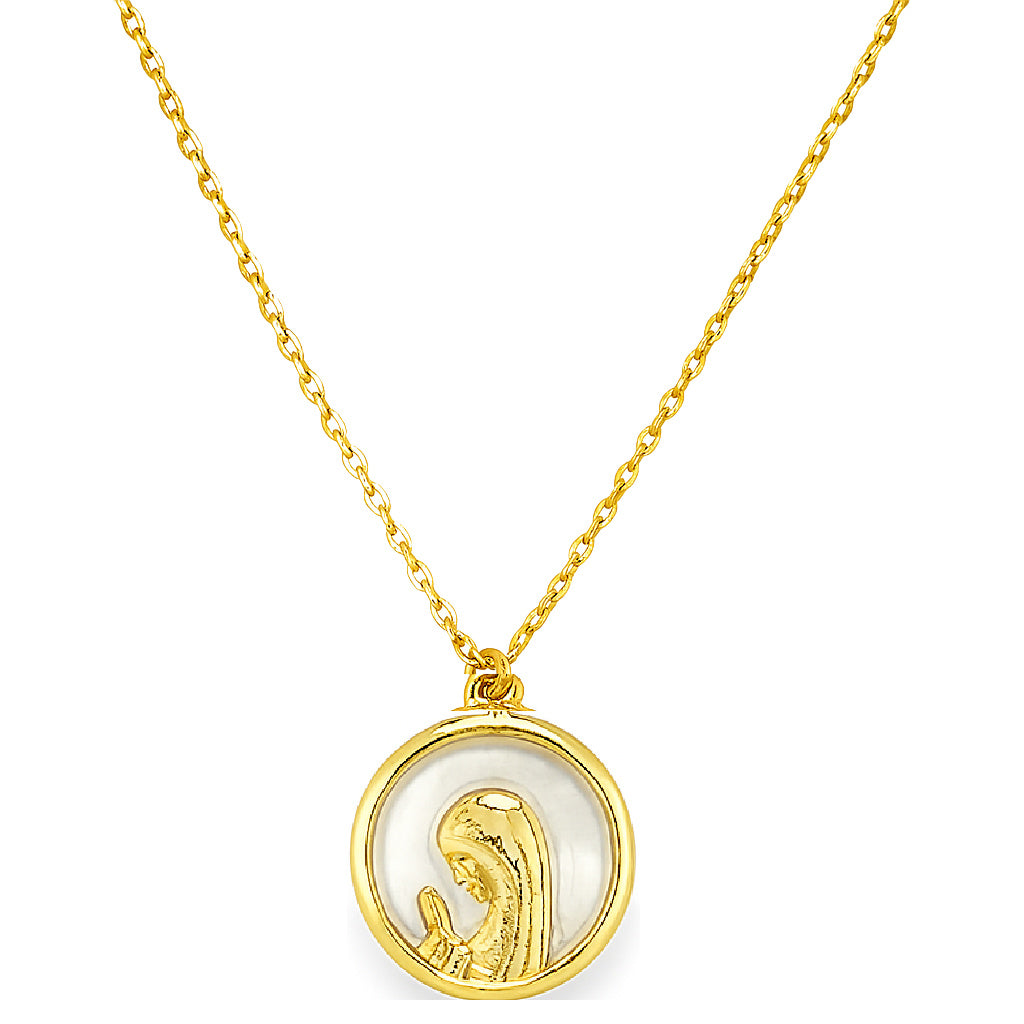 Round Crystal Praying Virgin