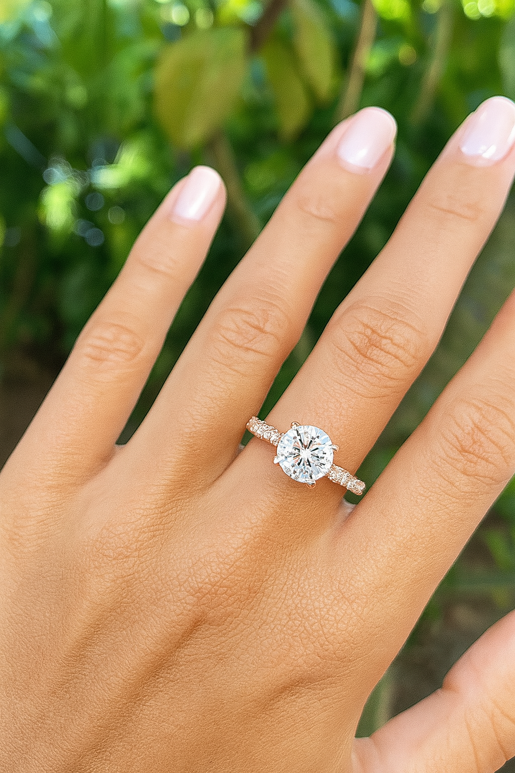 The Bella Diamond Semi-Mount Setting 18K Rose Gold