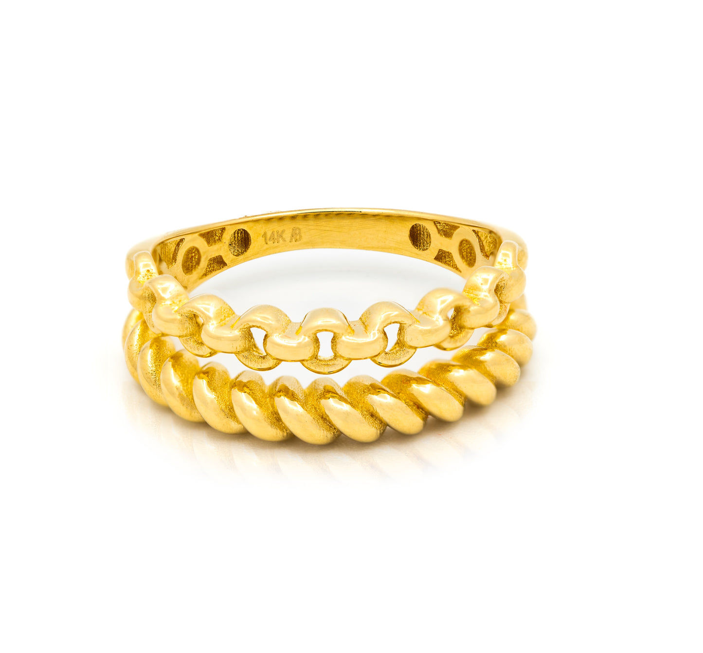 Double Layer Curved and Chain Ring