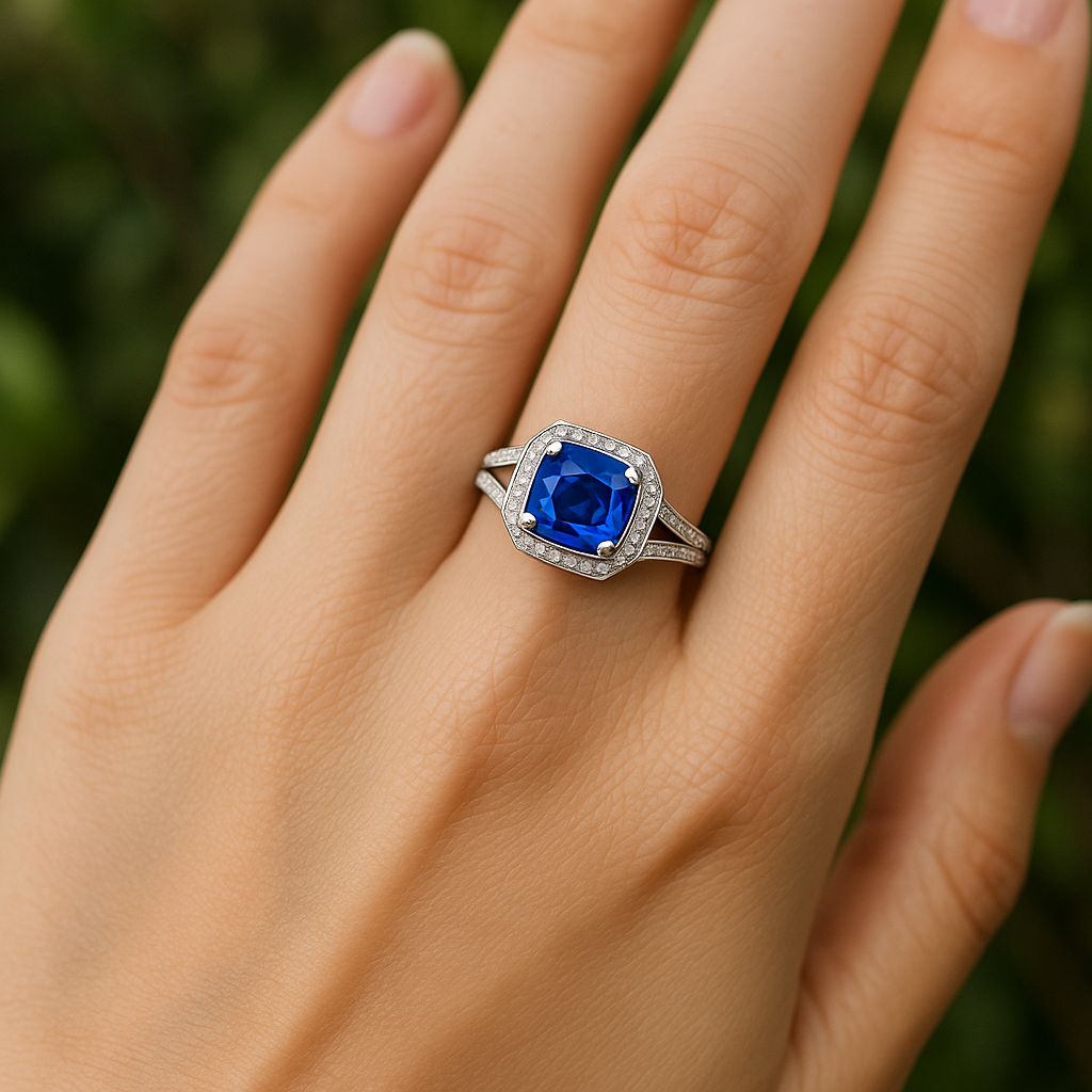 18K White Gold Micro-Pave Diamond Semi Mount Engagement Ring