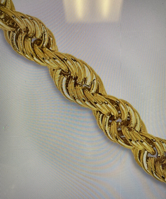 Rope Chain 3.0mm 20" Long 14 Karat Gold