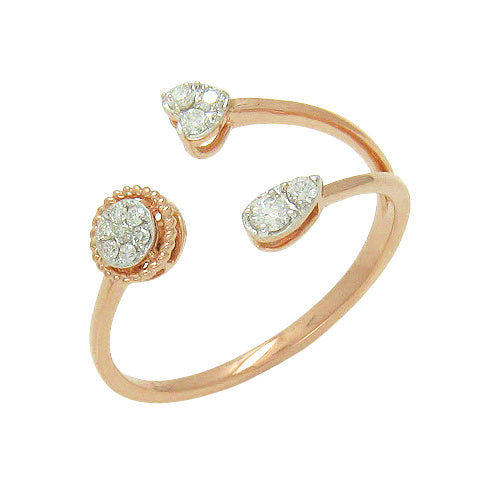 14KY Gold you and me diamond ring