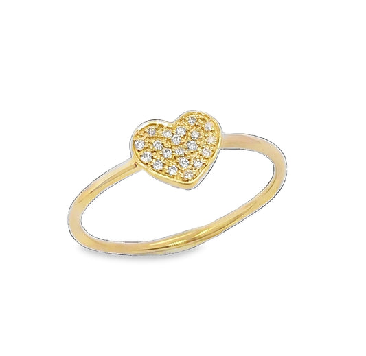 Diamond Heart Ring 14K Gold