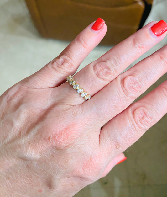 Diamond Illusion Pear-Shape Cluster Band Ring