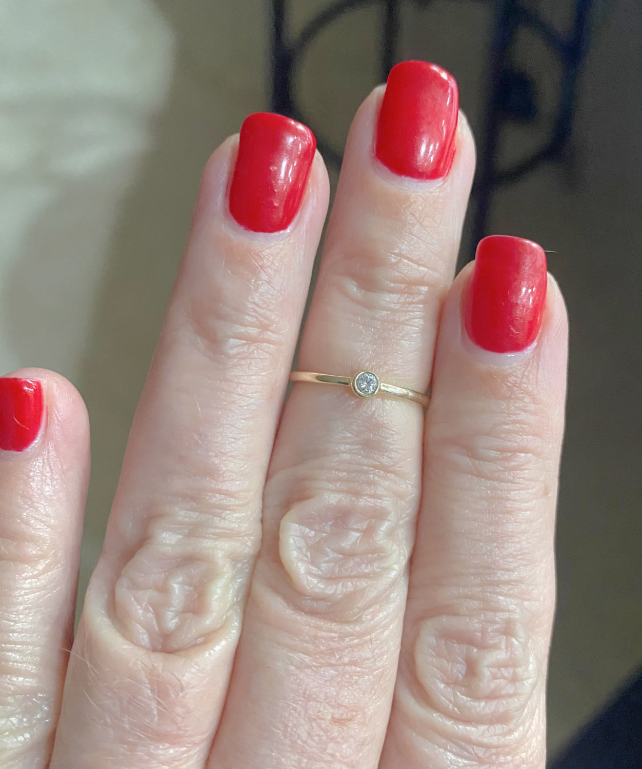 Mini Diamond Bezel Pinky Ring