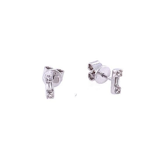 Miniature Diamond Baguette Earring