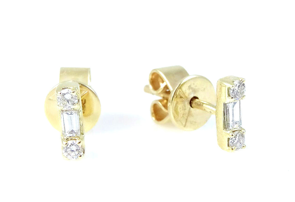 Miniature Diamond Baguette Earring