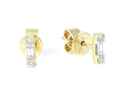 Miniature Diamond Baguette Earring
