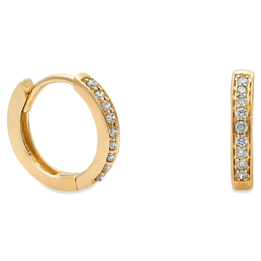 Diamond Huggie Earring 14K Gold