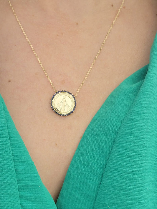 Round Color Stone Miraculous Necklace