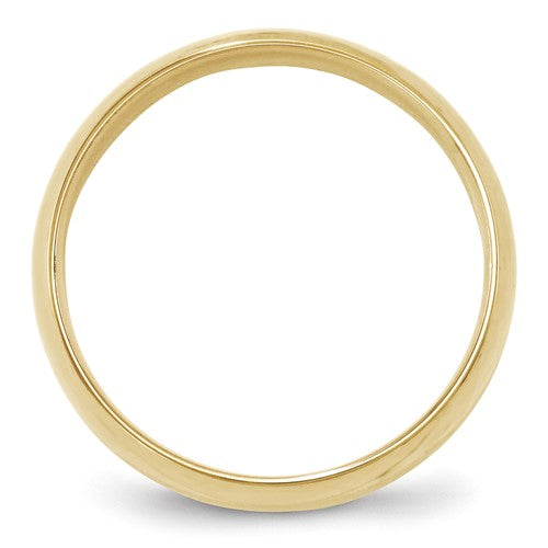 Half Round Traditional Comfort Fit Wedding Band 14K Gold