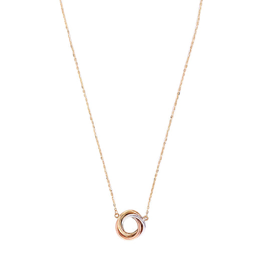 Tricolor Love Knot Necklace