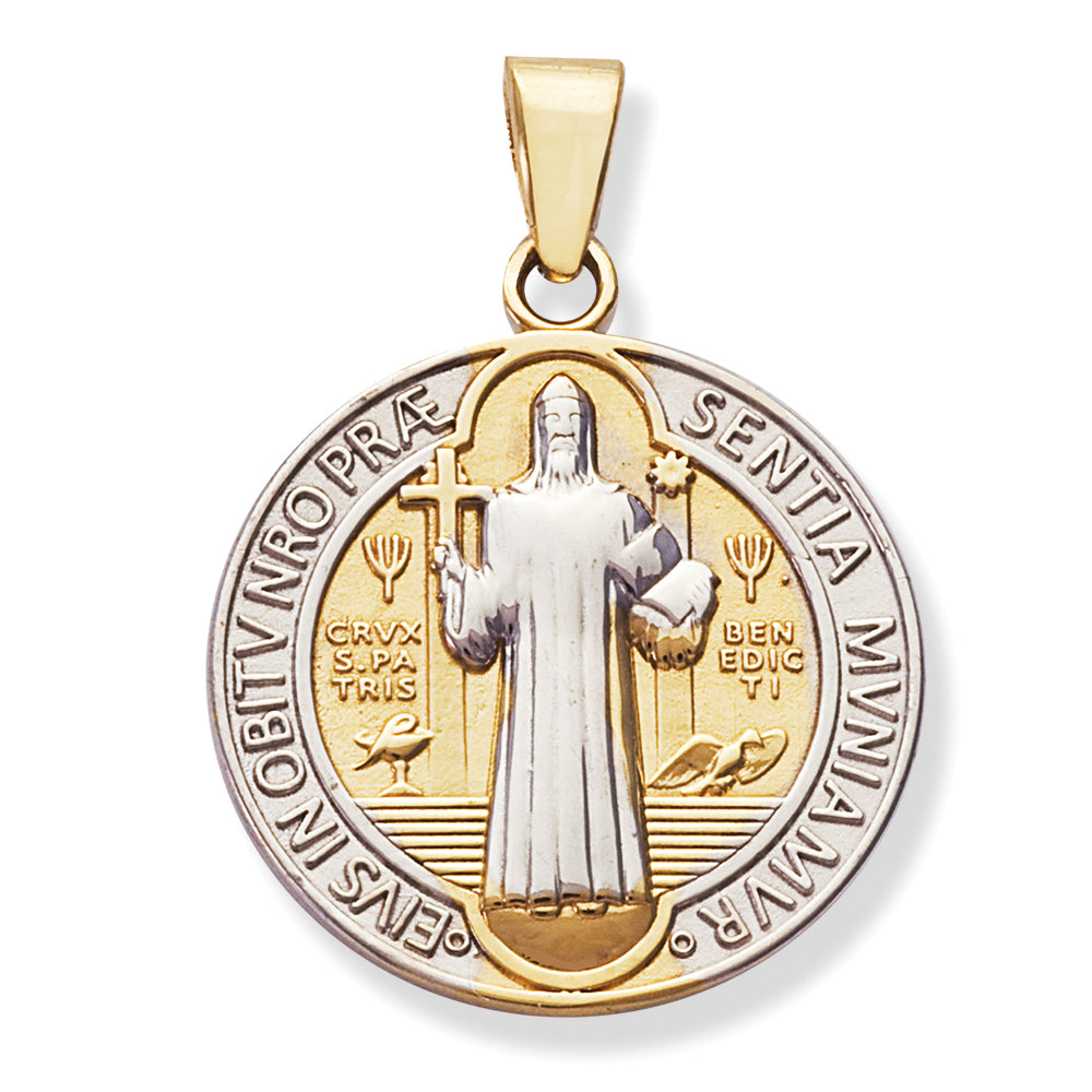 Two Tone St. Benedict Medal 17.5MM