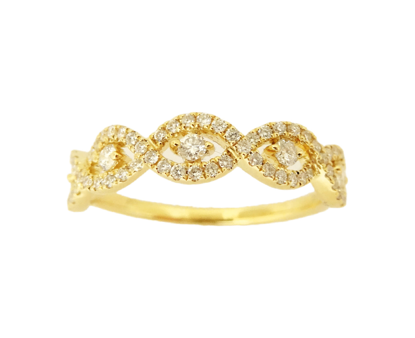 Infinity Diamond Ring 14K Gold