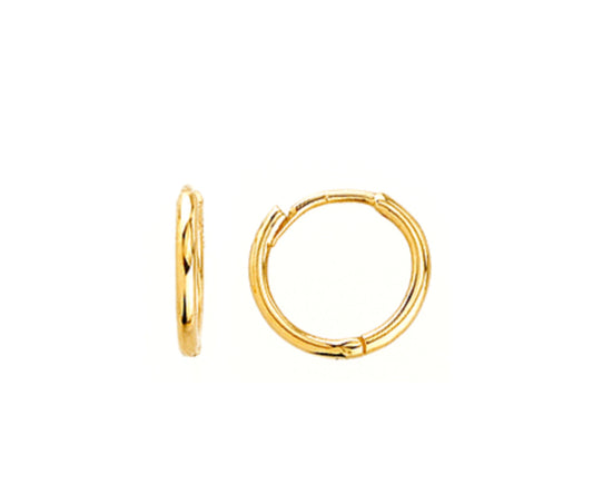 Huggie Hoop Earrings 14K Gold