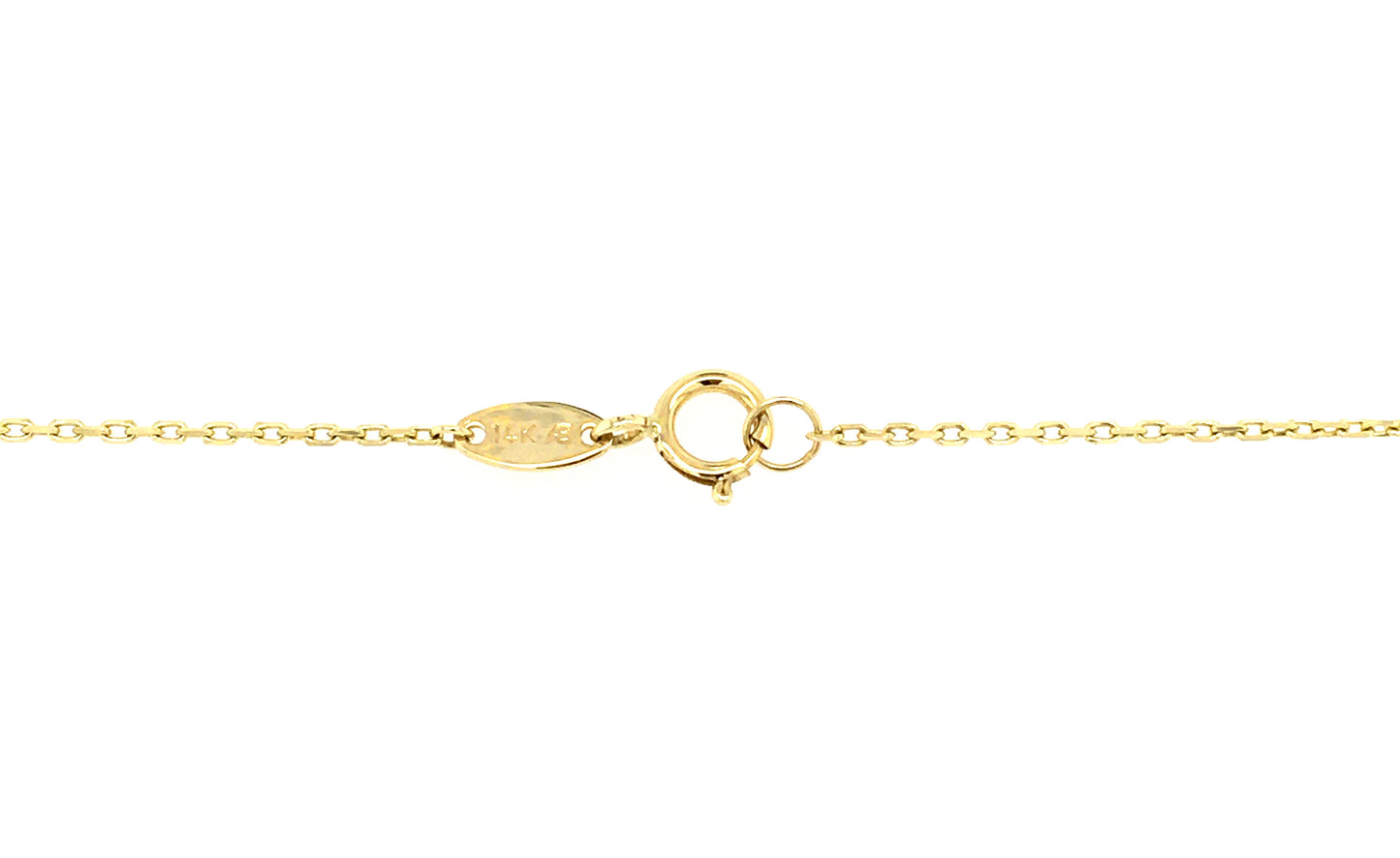 Single Block Initial (Letter) Necklace 14 Karat Gold